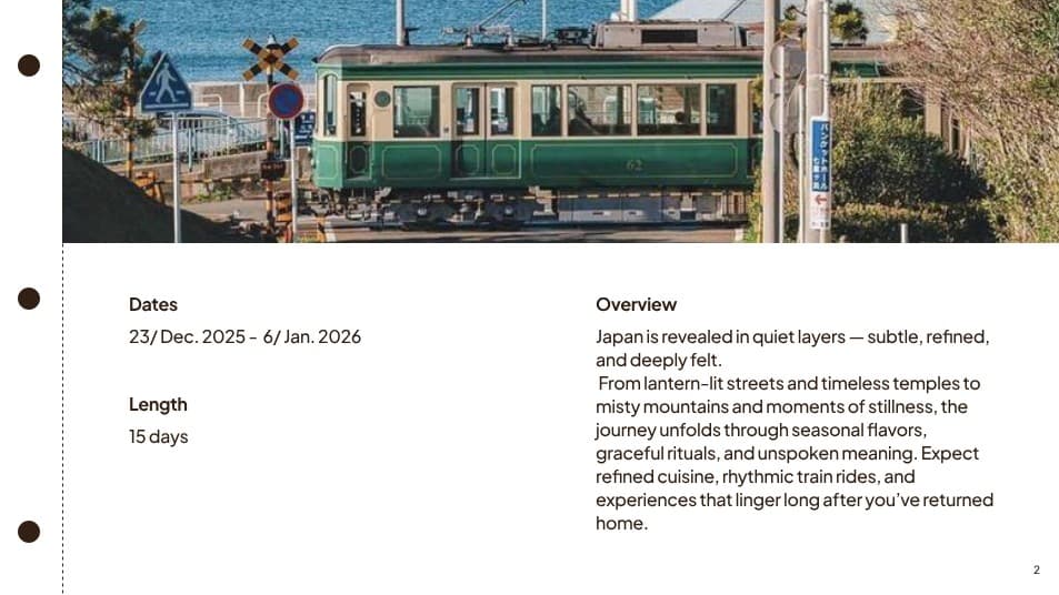 Custom Japan itinerary example day 2